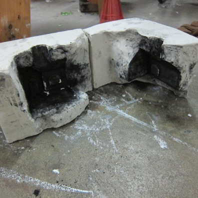 Two part plaster mold